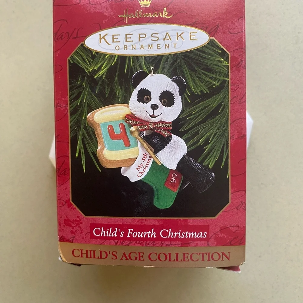 NIB Hallmark 1999 ornament child’s fourth Christmas